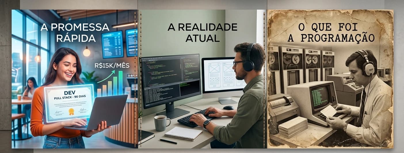 Identidade visual do guia sobre cursos de tecnologia e programação